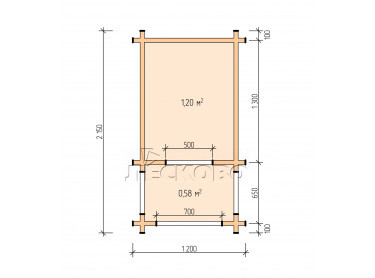 Doghouse "KDV" series 1х1.3